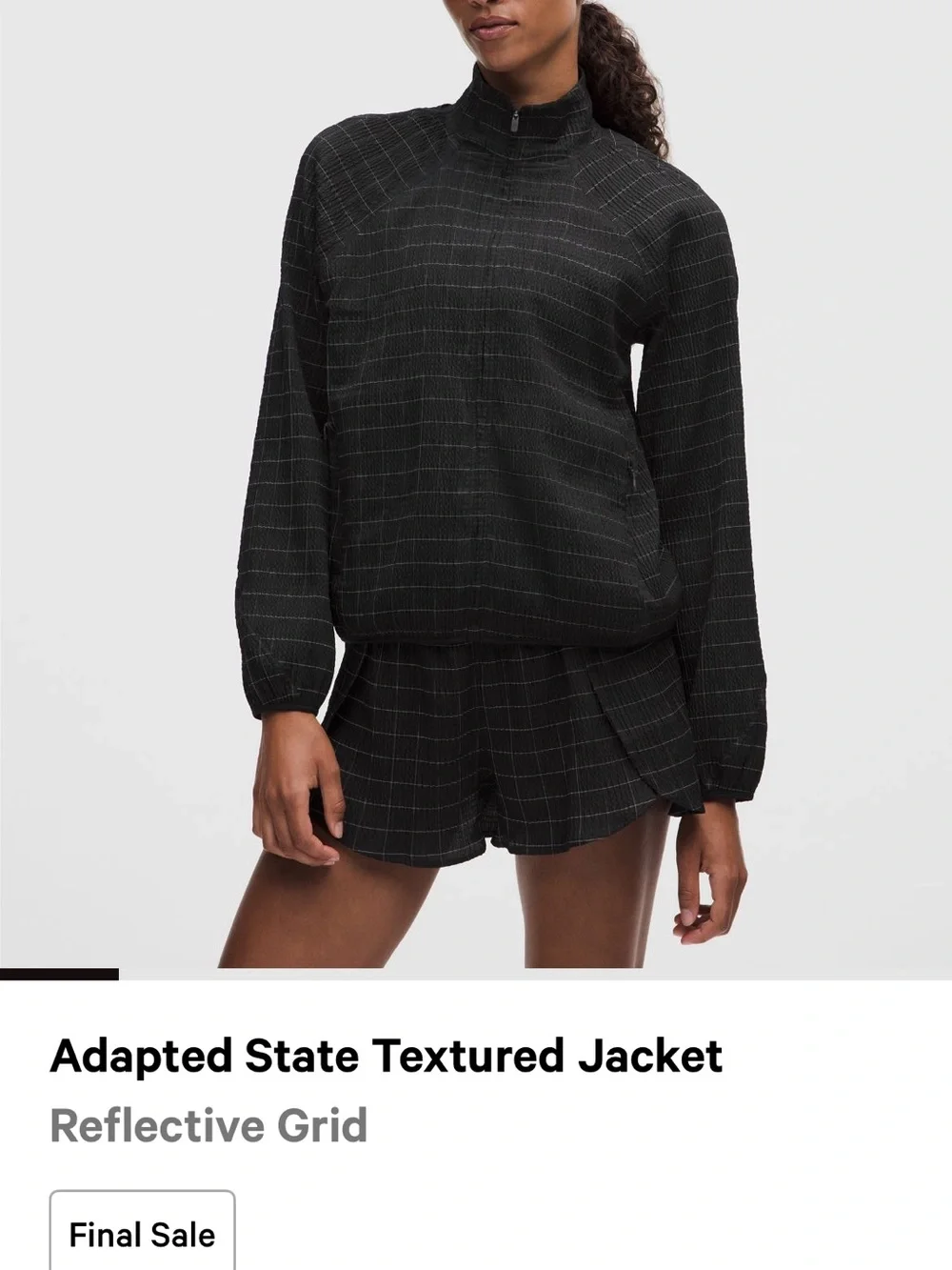 Reflective Lululemon Jacket - Size 8 Women's Lightweight Coat